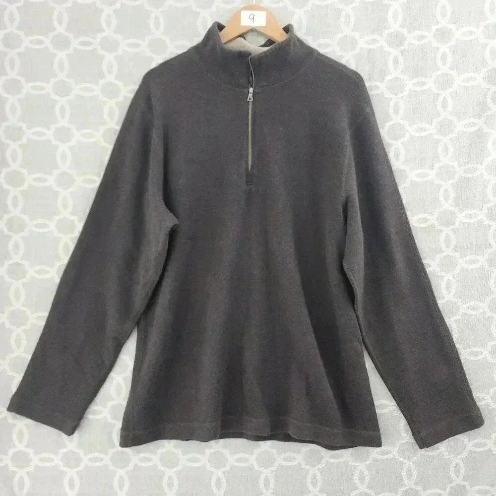 Banana Republic Brown Cotton Mock neck Sweatshirt Men's XL